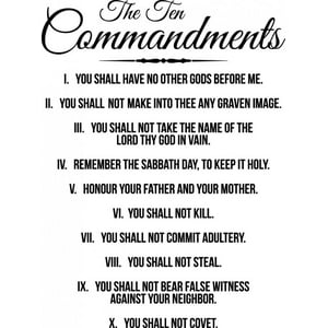 Rienda Libre Graphics - Decomural The Ten Commandments God Bible Ws-51274