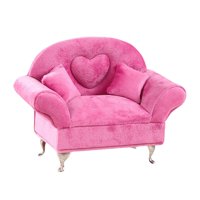 Magideal - Caja De Joyería De Sofá De Moda, Accesorios De Muñecas De 12 Pulgadas, Caja De Baratija De Joyería, Joyero De Adorno Para Decoración De Sala De Estar , Rosado