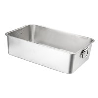 Ioensy - Caja De Arena De Acero Inoxidable Con Asa, Bandeja De Arena Para Gatos De Lados Altos, 50 Cm X 35 Cm X 7 Cm