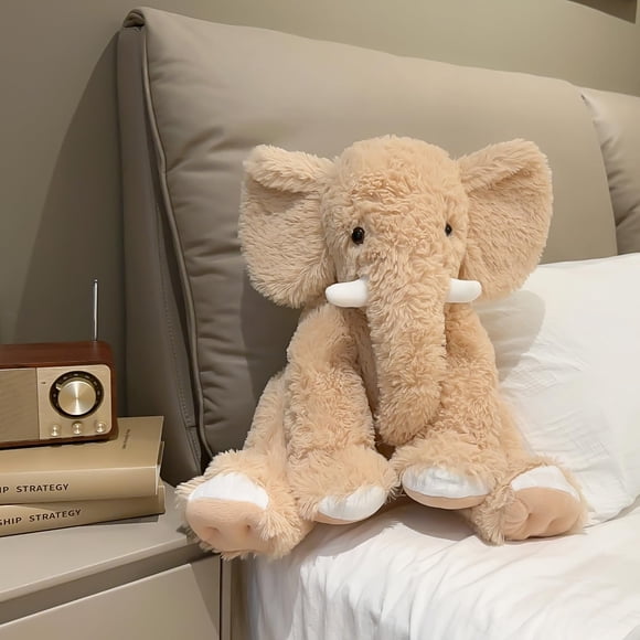 Peluche UBABER Elefante grande para niños y mujeres, color amarillo