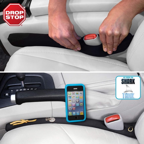 Juego de 2 toboganes para rellenar huecos para asientos de coche con almohadilla antideslizante