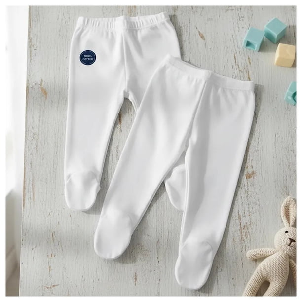 Pack 3 Pantys Blancas Bebé 100% Algodón