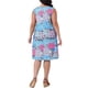thumbnail image 3 of Vestido de verano sin mangas con cuello redondo y bolsillos para mujer de talla grande Agnes Orinda, 4X rosa azul, 3 of 5