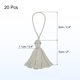 thumbnail image 2 of Uxcell paquete de 20 borlas de marcador de 4.3 pulgadas con lazo colgante, borlas pequeñas suaves, Marrón Pálido, 2 of 7