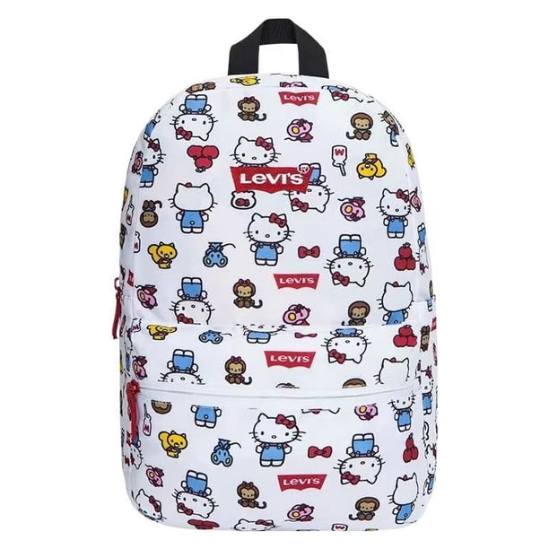 New Sanrio Hello Kitty Backpack Cartoon Anime Women Cute Light Backpacks Stitch Students Bag Shoulder School Kids Bags Girl Gift