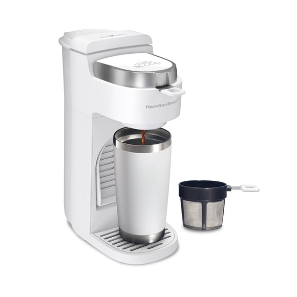 Cafetera Hamilton Beach The Scoop 47621 240-415 ml, color blanco