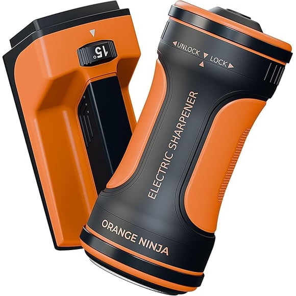 Afilador Eléctrico de Cuchillos Sharp Pebble Naranja Ninja 5 Ángulos