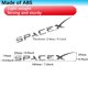 thumbnail image 5 of Emblema SpaceX Plateado con Diseño a Cuadros de 18 cm – yhcdsea, 5 of 5