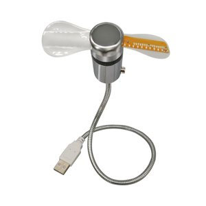 Bothyi - Ventilador De Reloj Led Con Ventilador De Enfriamiento Flexible De Escritorio De Temperatura Para Viajes De Verano De Escritorio