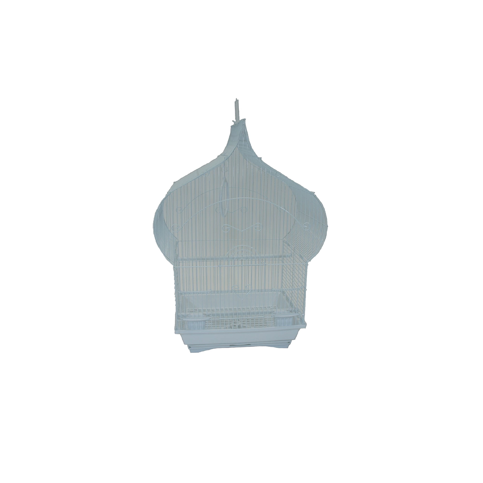 Jaula Para Pájaros Yml Taj Mahal En Forma De Parte Superior Con Tazas De Alimentación