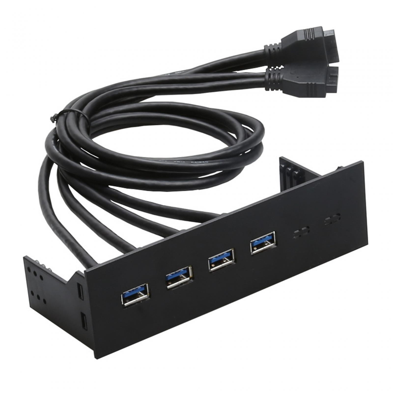 Bothyi - Concentrador De Panel Frontal Usb De 5,25 Pulgadas Para Pc Caja De Computadora Unidad Óptica Panel Frontal 4 Puertos Usb 3.0