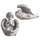thumbnail image 5 of 2 Piezas Bebé ángel En Alas Estatua Estatuilla Decoración Del Hogar Querubín Esculturas, 5 of 5