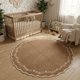 thumbnail image 3 of Alfombra redonda GarveeHome 183 cm con borde festoneado lavable, 3 of 7