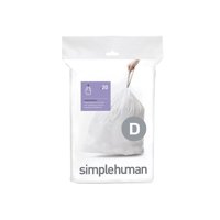 Bolsas De Basura Simplehuman Cw0163 20L, 20 Bolsas, Código Blanco D