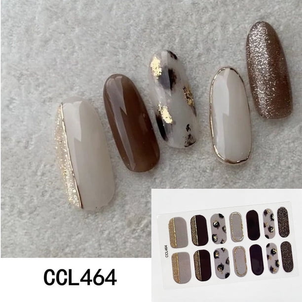 Self Adhesive Full Cover Nail Decals Nail Art Polish Stickers False Nail Decals Manicure Stickers For Girls Women