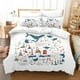 thumbnail image 1 of 3D Cartoon Ocean Whale Lighthouse Starfish House Quilt Cover Set Bedding Set, 1 of 3