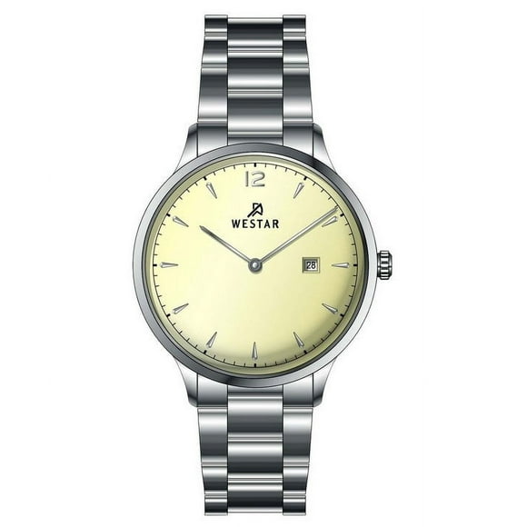 Reloj Profile Dos Tonos Acero Inoxidable Esfera Champagne Claro Cuarzo 40218stn102 Para Mujer