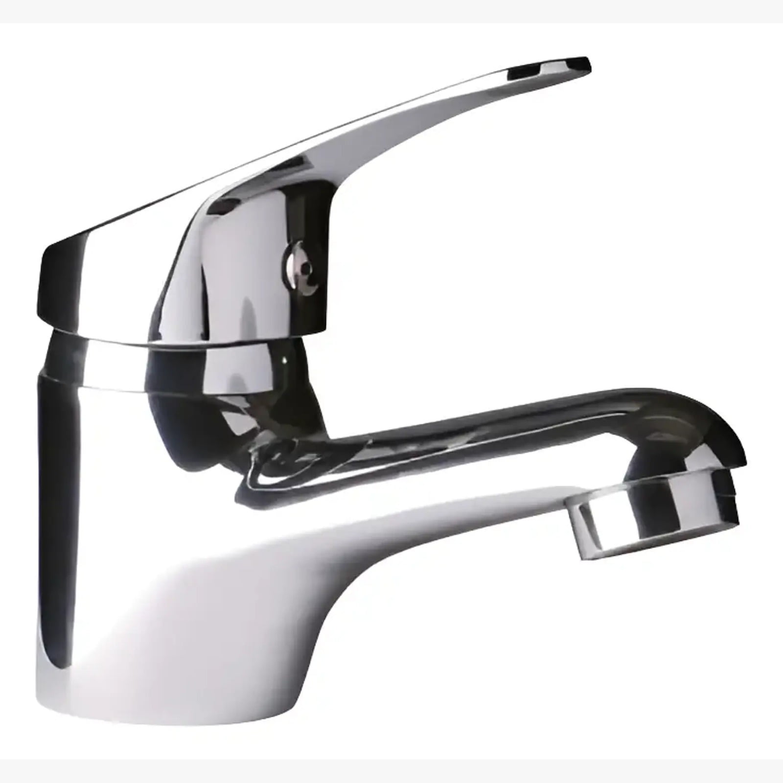 Genérico - Llave Monomando Lavamanos Cromado + Flexibles 2rl Brillante Modelo Acero Inoxidable