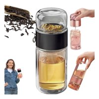 Genérica - Termos Infusor De Té Botella De Vidrio Doble Pared Portátil 280Ml