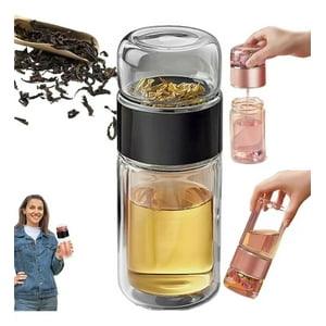 Genérica - Termos Infusor De Té Botella De Vidrio Doble Pared Portátil 280Ml