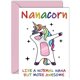 thumbnail image 1 of Tarjeta de cumpleaños Nanacorn de Stuff4, 1 of 7