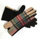 thumbnail image 2 of Guantes cálidos de lana escocesa a cuadros simétricos de moda para otoño e invierno, guantes de montar para mujer a prueba de frío, 2 of 6