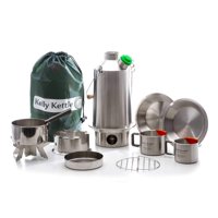 Kit De Campamento Base Ultimate Kelly Kettle De Camp Kettle, Acero Inoxidable, 1,6 L