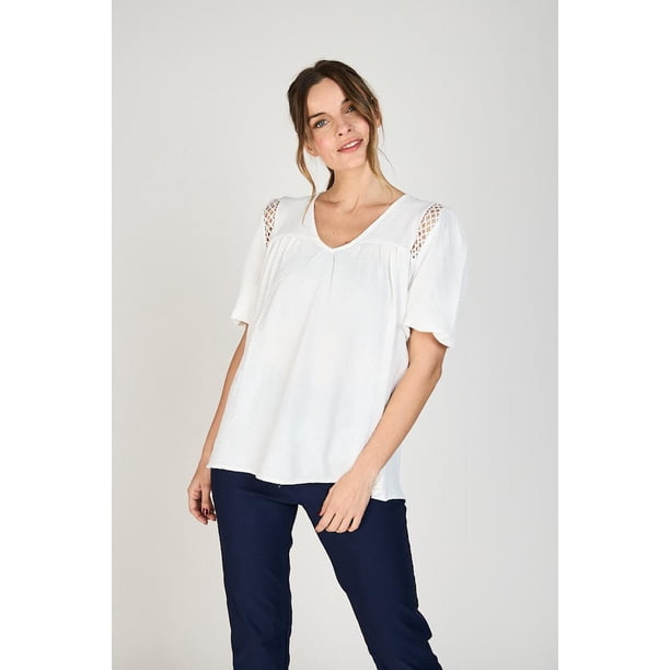 Blusa Claudia Woman by Eclipse blanco XL