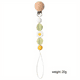 thumbnail image 1 of Soothe Your Baby's Anxiety with this Stainless Steel Pacifier Chain and Handcrafted Beads Clip - Perfect Baby Accessory!, 1 of 3