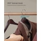 thumbnail image 5 of Juego de 10 perchas de madera para trajes SONGMICS, extra anchas, color caoba, 5 of 7