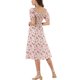 thumbnail image 3 of INSPIRE CHIC Vestido de Mujer con Nido de Abeja Floral Cuello Cuadrado Mangas Cortas Abullonadas Vestidos Midi de Primavera Verano Beige 3XL, 3 of 6