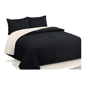 Genérico - Cubrecama Quilt Sherpa King Unicolor