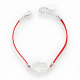 thumbnail image 1 of Pulsera mano de fatima plata 925 hilo protección mujer Rojo, 1 of 3