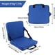 thumbnail image 2 of Gradas extra anchas con respaldo, cojín para pesca, asiento para jardín, patio, camping, senderismo, color azul, 2 of 5