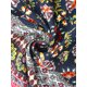 thumbnail image 5 of INSPIRE CHIC Falda Maxi de Verano para Mujer con Cintura Alta Elástica, Volantes, Estampado Floral Bohemio, Línea A, Bolsillos, Talla S, Azul Oscuro, 5 of 6