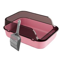 Ioensy - Caja De Arena Para Gatos, Orinal Para Gatitos, Inodoro Para Gatos Pequeños, Medianos Y Grandes, Animales Pequeños, Color Rosa