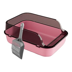 Ioensy - Caja De Arena Para Gatos, Orinal Para Gatitos, Inodoro Para Gatos Pequeños, Medianos Y Grandes, Animales Pequeños, Color Rosa