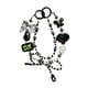 thumbnail image 3 of Llavero Con Cuentas, Adorno, Corazón Y Lazo, Decoración, Llavero Para Niños, Mujeres, Regalo, Negro, 3 of 3