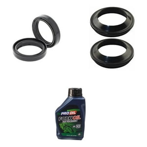 Genérico - Kit Retenes Telescopica, Guardapolvos Y Liquido Shadow 150 Negro