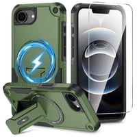 Funda De Teléfono Caka Para Iphone 16E Con Soporte Y Protector De Pantalla