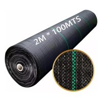 Genérica - 100M De Largo X 2M De Ancho Malla Antihierbas, Tela Geotextil Control De Maleza