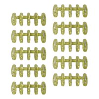 Magideal - Anillos Para Encuadernación De Hojas Sueltas, 5 Agujeros, Suministros Extraíbles, Bisagras Divididas A Presión Para Álbum Escolar De Recortes, 10 Uds. Amarillo