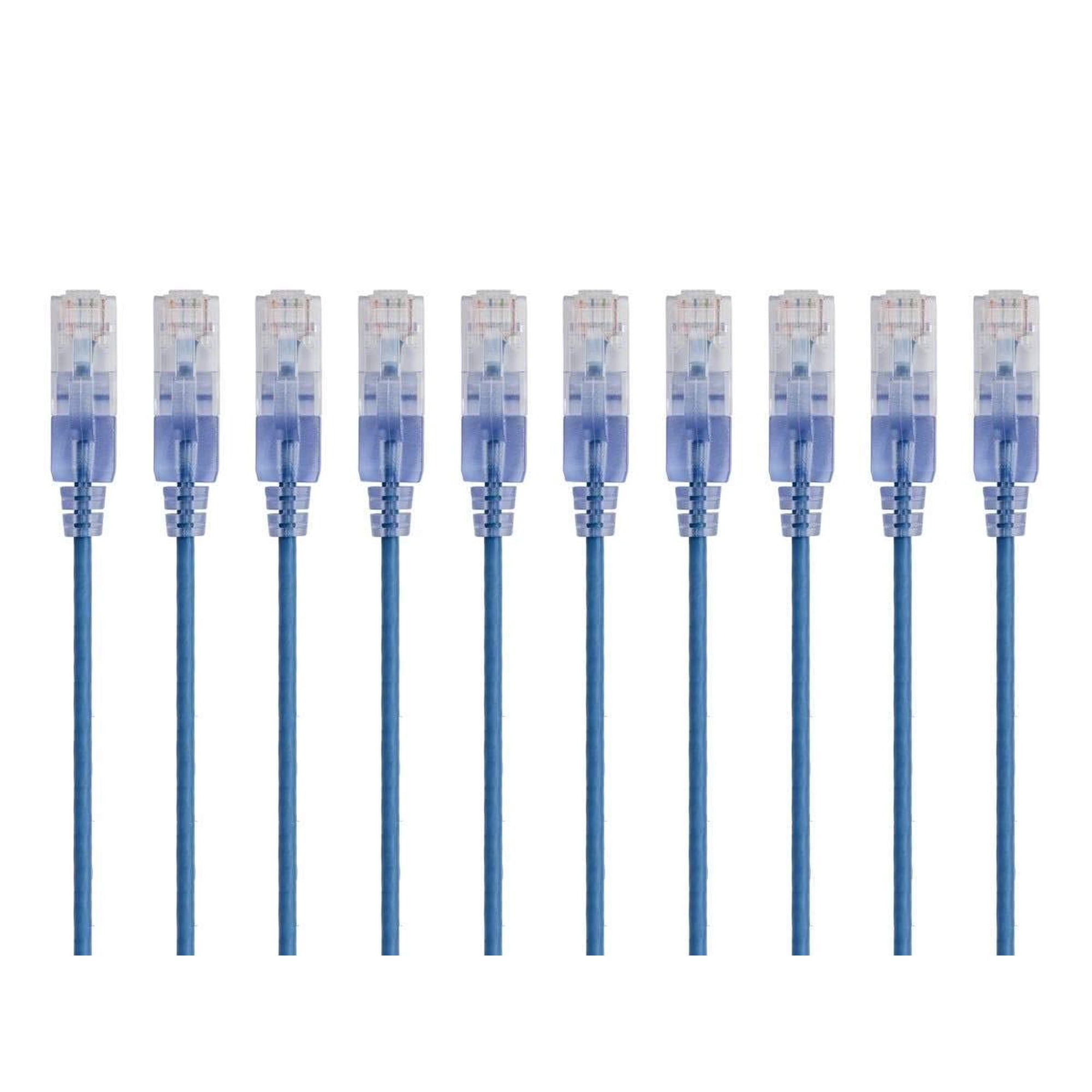 Cable De Conexión Ethernet Monoprice Cat6a, Paquete De 10, 30 Cm, Azul