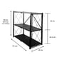 thumbnail image 2 of Estante Plegable Multiuso Metal 3 Niveles Ruedas, 2 of 4
