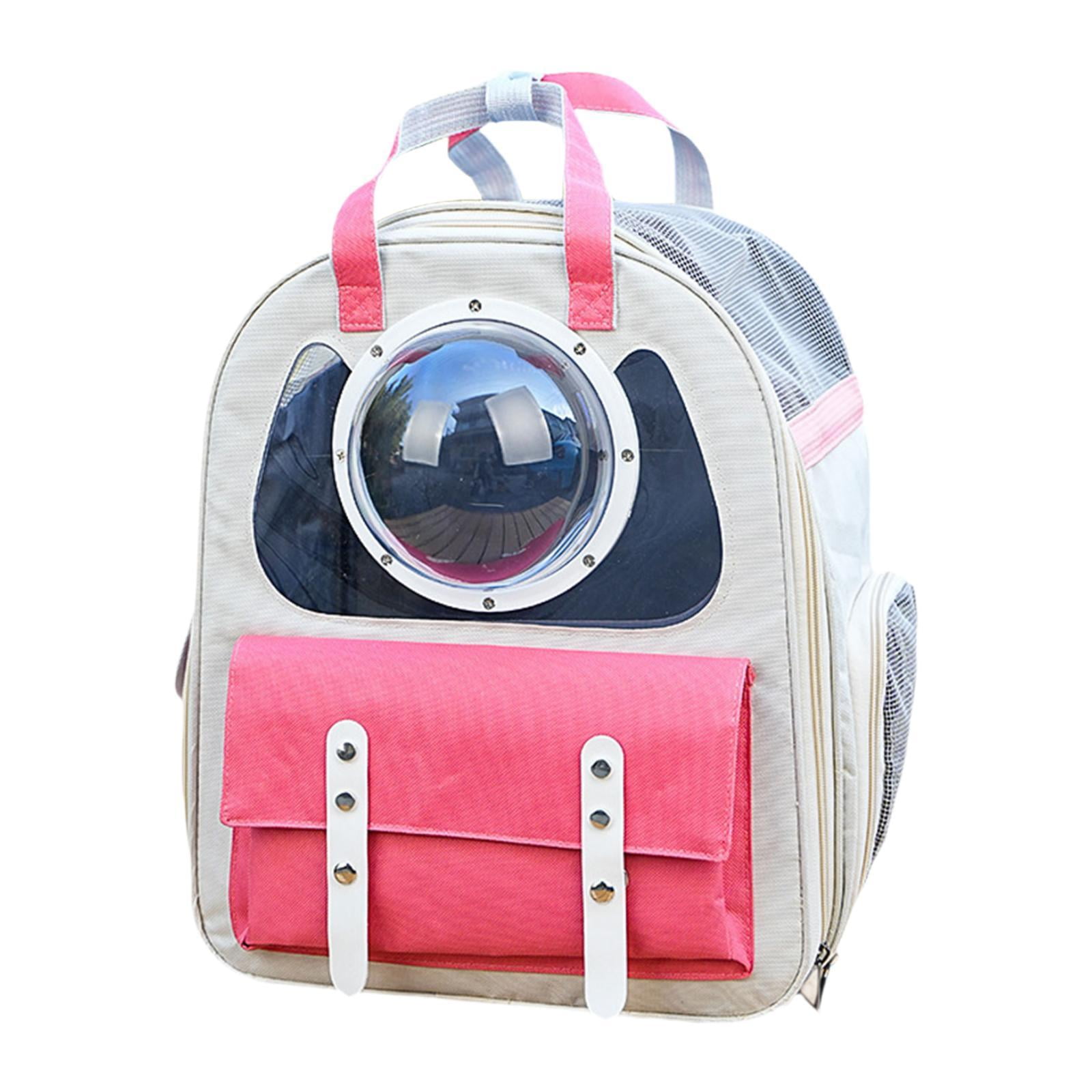 Magideal - Capsule Espacial De Portabebes De Gato Para Kitty Pequeño Perro Portátil Mascota Que Lleva Bolsa Mochila Para Perros Para Caminar Para Caminar Acampar Rosa