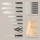 thumbnail image 3 of Juego de cuchillos Martha Stewart Carverton 15 piezas, acero inoxidable negro, 3 of 5