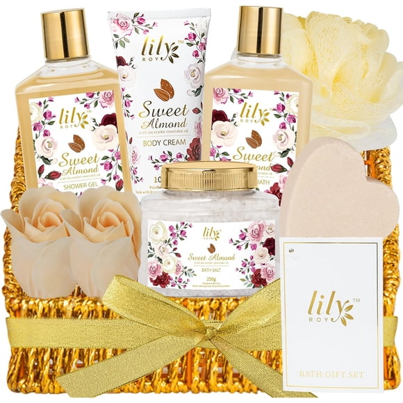 Set Baño Lily Roy 9 Piezas Sweet Almond Spa Mujer