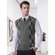 thumbnail image 5 of INSPIRE CHIC Chaleco de Punto Clásico sin Mangas para Hombre con Cuello en V y Diseño de Rombos S Gris Oscuro, 5 of 6