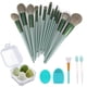 thumbnail image 1 of Kit de 22 brochas de maquillaje, brocha para base, brocha para sombra de ojos, brocha para maquillaje (verde, 22 piezas), 1 of 8