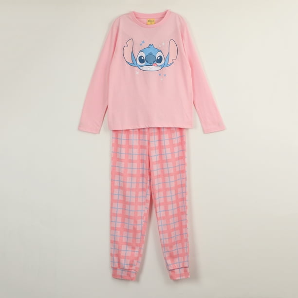 Conjunto Pijama Niña Lilo & Stitch Head Rosado Disney